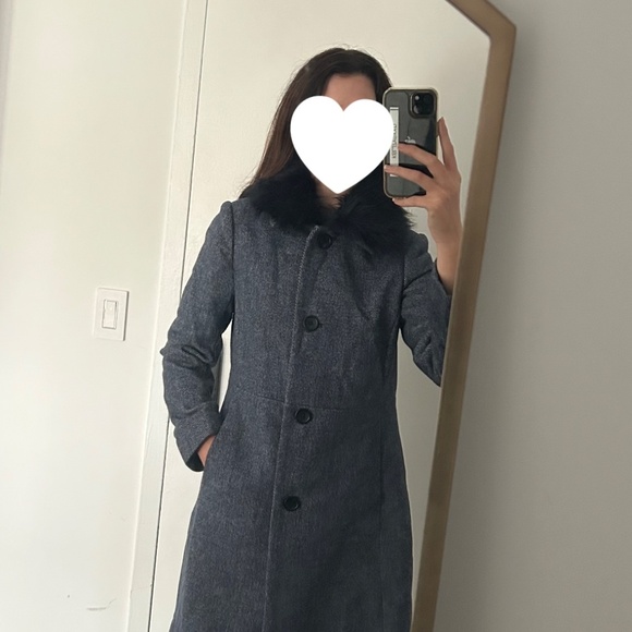 NWT Banana Republic Factory navy blue coat - Picture 2 of 7